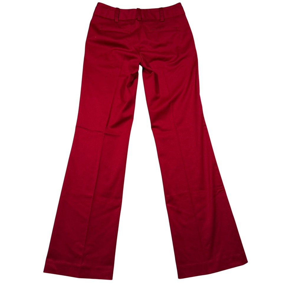 Vintage Y2K Express Design Studio Womens 0 Red Low Rise Editor Flare Pants - Picture 2 of 9